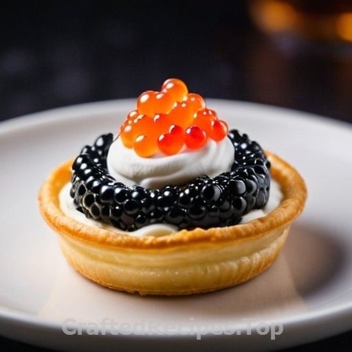 Aged Cheddar and Salmon Roe Pastry Boats