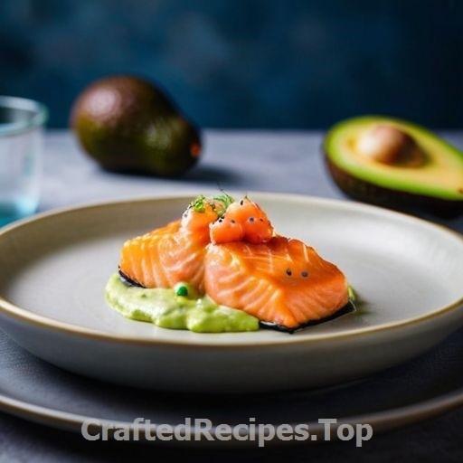 Avocado Cream Smothered Salmon