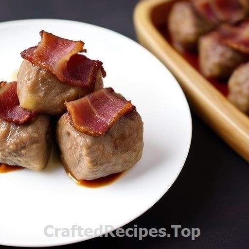 Bacon and Meatball Roll Ups in Creamy Sauce