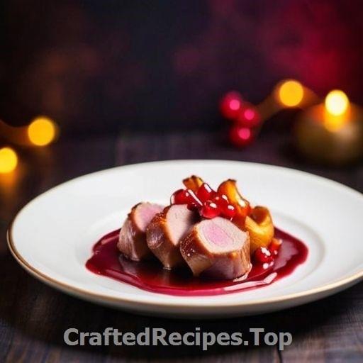 Bacon-Wrapped Pork Tenderloin with Chanterelle Mushrooms and Red Currant Sauce