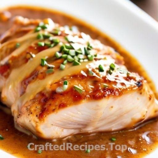 Baked Chicken Breast with Creamy Cheese and Mustard Sauce