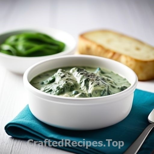 Baked Cod with Creamy Spinach Sauce