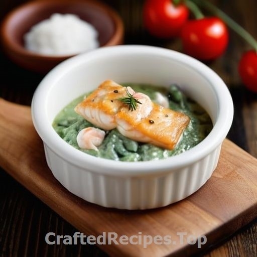 Baked Cod with Shrimp and Dill Cream Sauce
