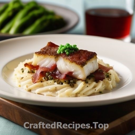 Baked Cod with Sun-Dried Tomatoes and Crispy Bacon