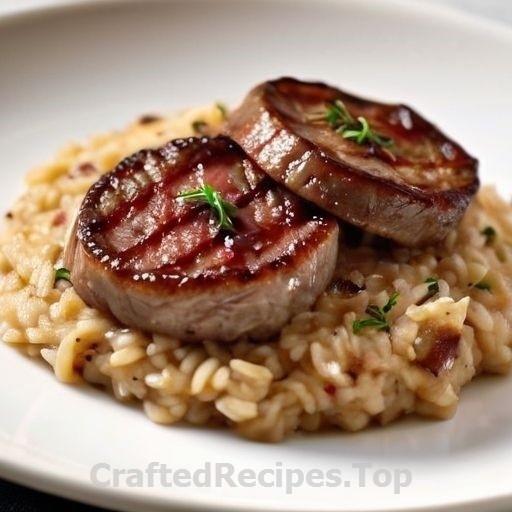 Baked Pork Medallions with Salami and Risotto Casserole