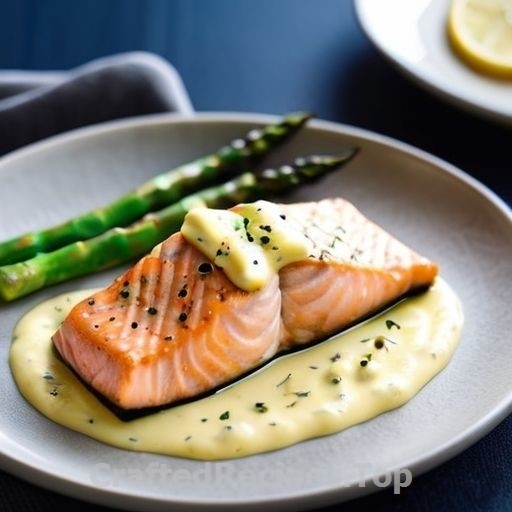 Baked Salmon with Spring Vegetables and Hollandaise Sauce