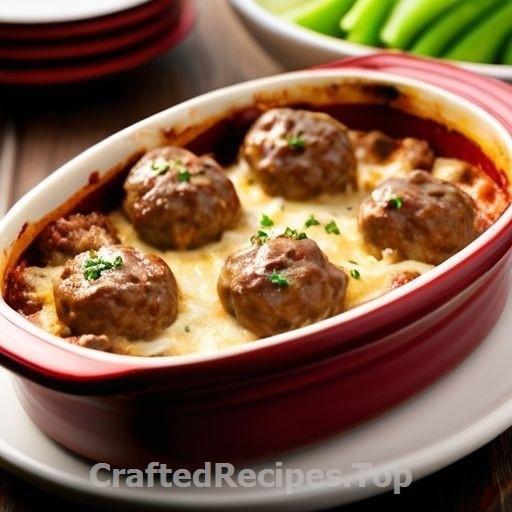 Beef Meatball Gratin with Creamy Sauce