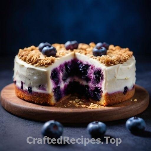 Blueberry Cake with Oat Crunch and Cardamom