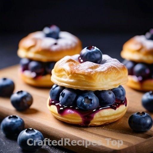 Blueberry Meringue Nests with Coffee Cream