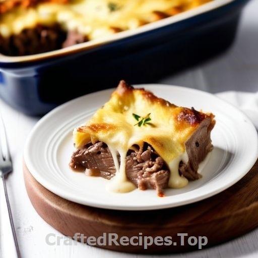 Braised Beef and Potato Gratin with Cheese Sauce