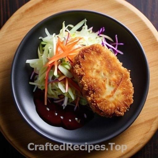 Breaded and Fried Pork Cutlet with Spicy Slaw