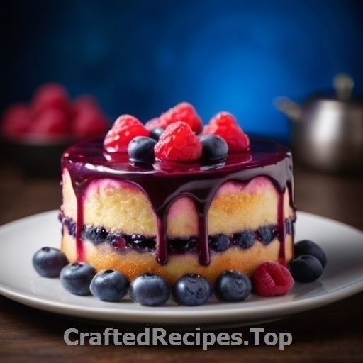 Carousel Cake with Raspberry and Blueberry