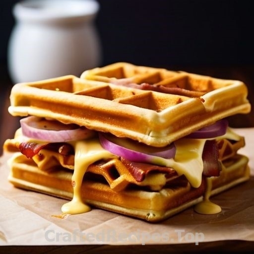 Cheesy Club Sandwich Waffles