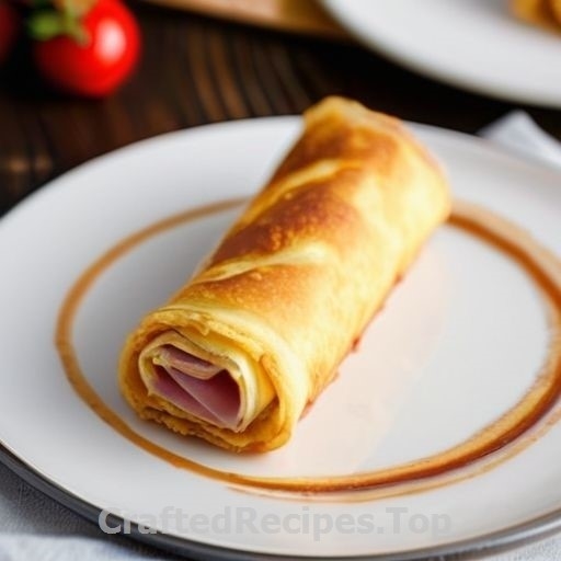 Cheesy Ham Pancake Roll Ups