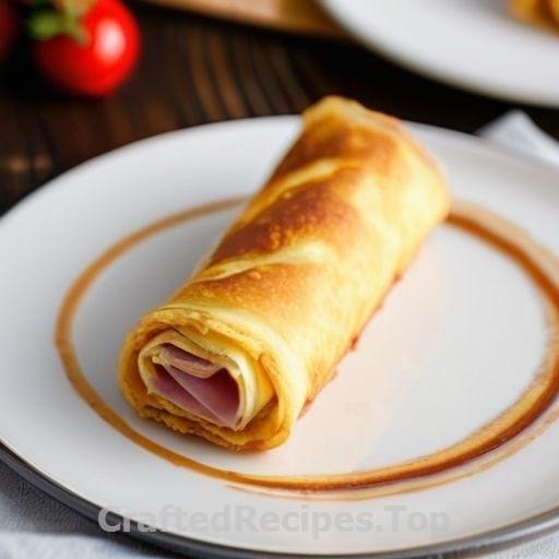 Cheesy Ham Pancake Roll Ups