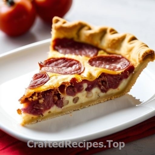 Cheesy Tomato and Cured Meat Pie