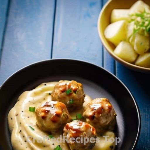 Chicken Meatballs with Mustard Sauce