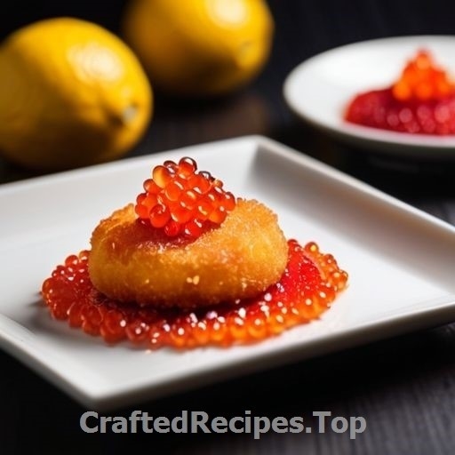 Citrus and Red Caviar Parmesan Fritters