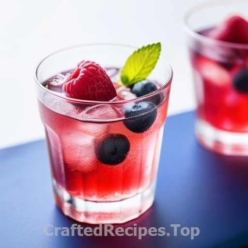 Citrusy Berry Sparkler with Fresh Mint and Elderflower