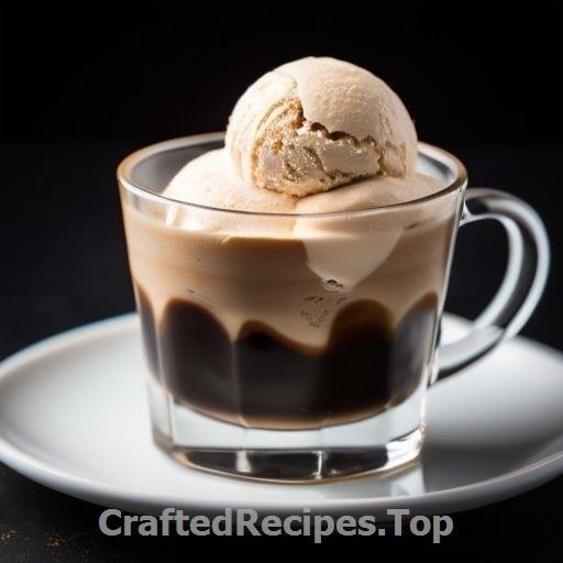Coffee Drenched Treat with Whiskey and Nougat Ice Cream