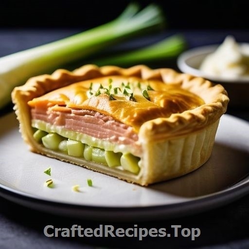 Cold Smoked Salmon and Leek Pie