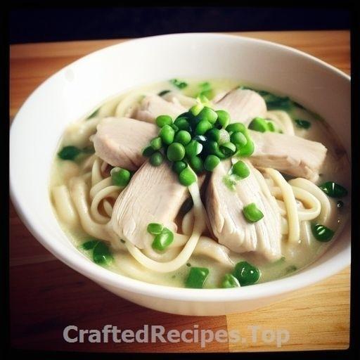 Creamy Chicken and Watercress Noodle Soup