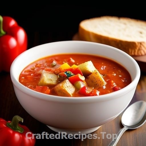 Creamy Fish Soup with Tomato and Bell Pepper