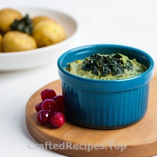 Creamy Kale Pudding with Cream and Veal stock