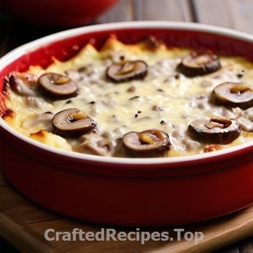 Creamy Meat and Mushroom Gratin