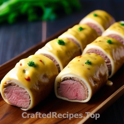Creamy Mustard Sauce Beef Rolls