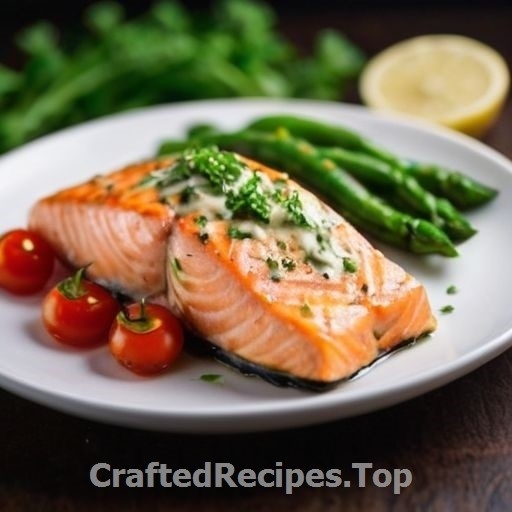 Creamy Oven Baked Salmon with Herb Topping