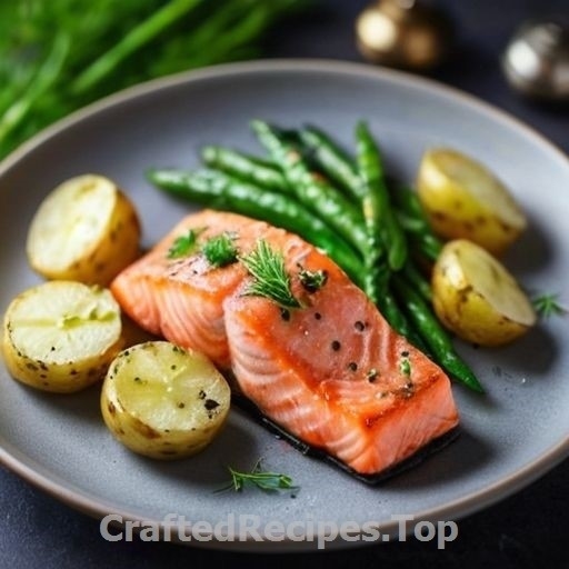 Dill Crusted Salmon with Buttered Potatoes