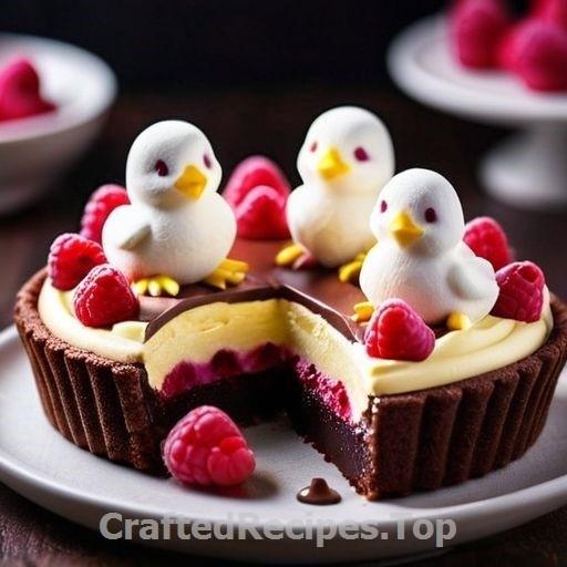 Easter Chocolate Tart with Raspberries and Cream
