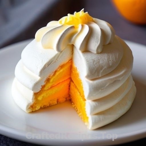 Festive Orange Cream Filled Meringue