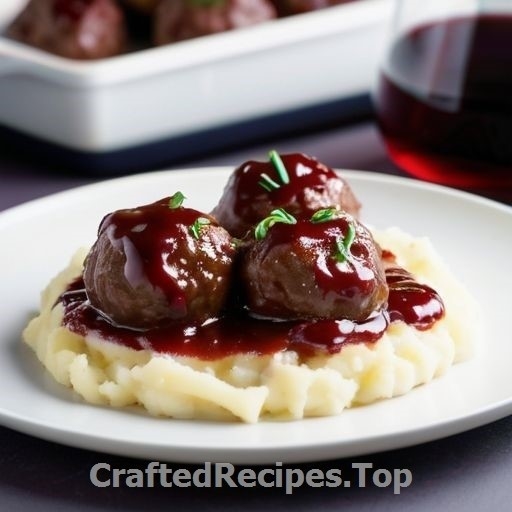 French Meatballs with Red Wine Sauce