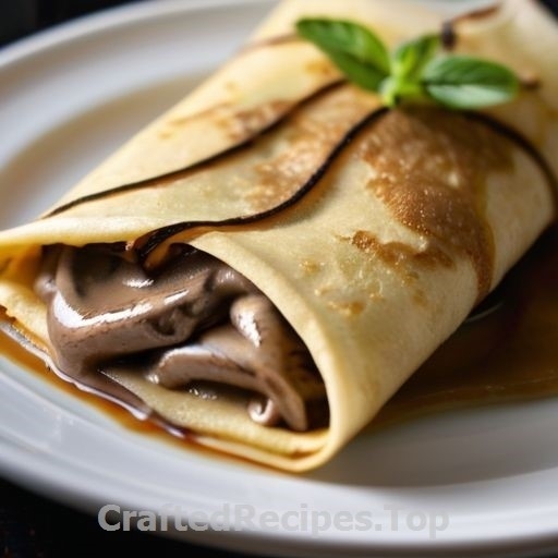 French-Style Crepes with Mushroom Filling