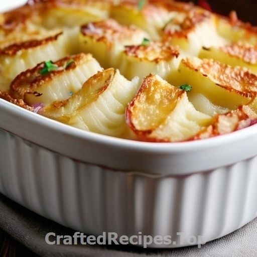 Fresh Potato Gratin with Aged cheddar Cheese