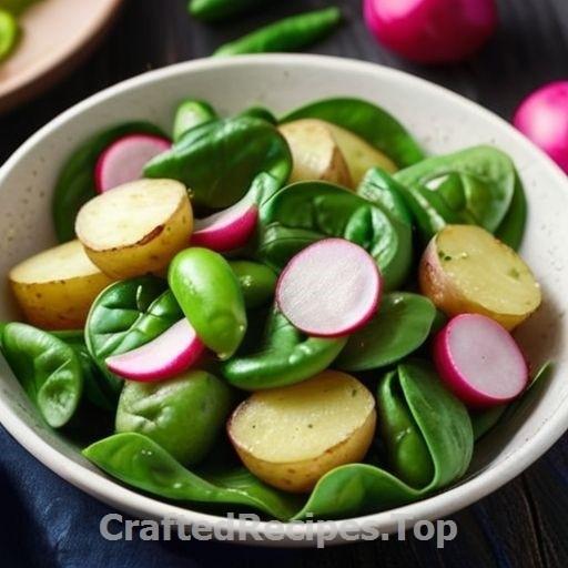 Fresh Potato Salad with Spinach