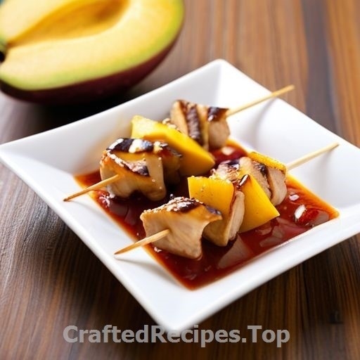 Grilled Chicken Skewers with Mango Sauce