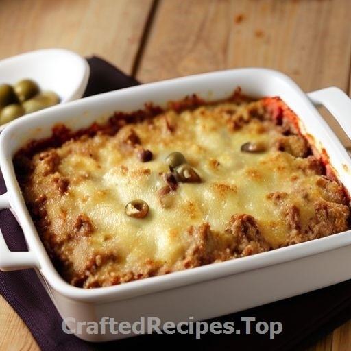 Meat and Olive Potato Gratin