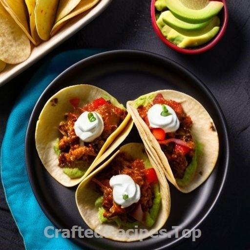 Meat Filling Tacos with Guacamole