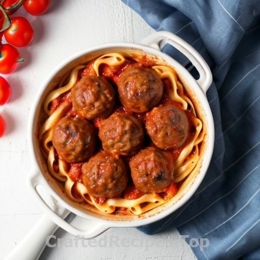 Meatball Pasta Gratin with Ajvar