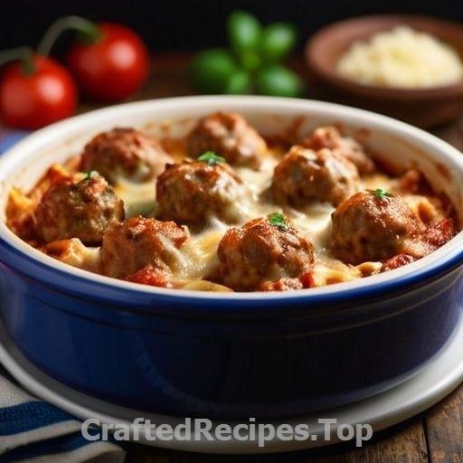 Meatball Pasta Gratin with Bechamel Sauce