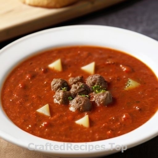 Meatball Soup with Cheese Cream