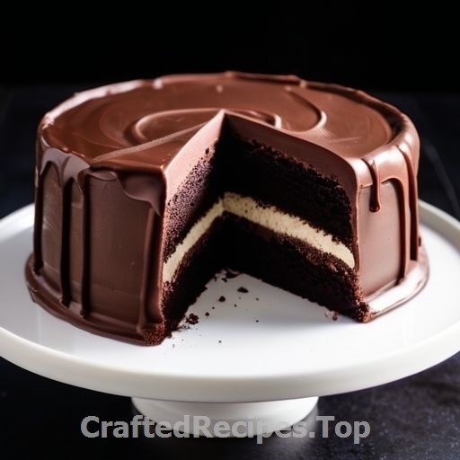 Moist Chocolate Cake with Milk Chocolate Topping