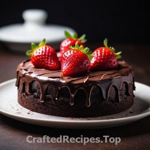 Moist Chocolate Cake with Strawberries