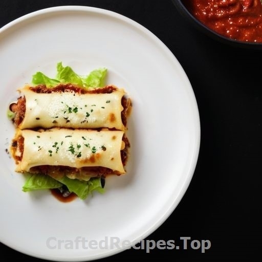 Mushroom Cannelloni with Tomato Sauce