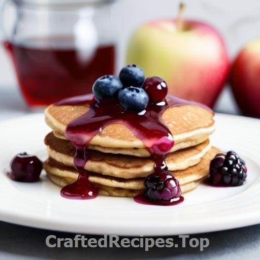 Oatmeal Pancakes with Apple Compote and Berries