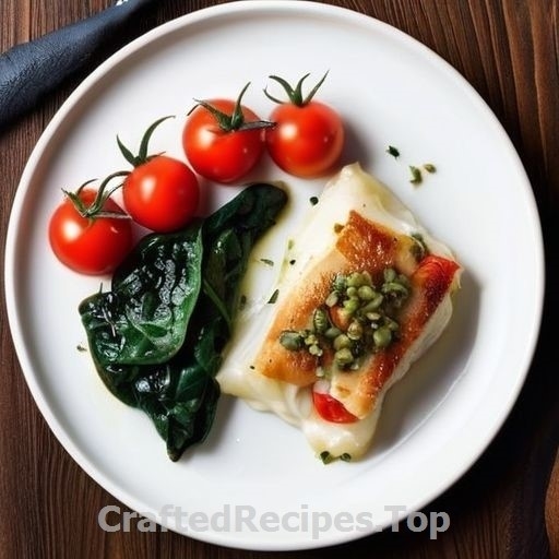 Oven Baked Cod with Spinach and Tomato