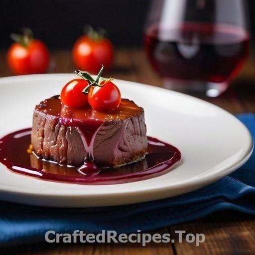 Oven Roasted Beef Filet with Potato Cake and Red Wine Sauce
